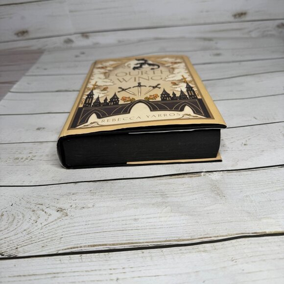 Fourth Wing Rebecca Yarros 1st Ed 2023 Holiday Limited HC Black Sprayed Edges - Picture 7 of 16